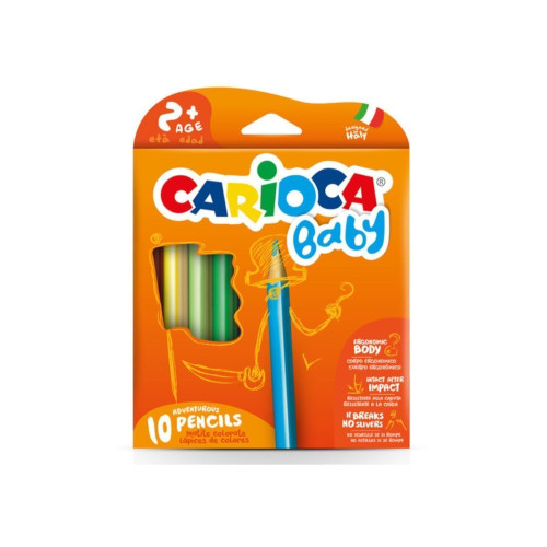 Carioca Jumbo Üçgen Bebek Kuru Boya Kalemi 10'lu