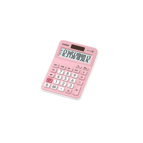 Casio Pembe 12 Hane Masa Üstü Hesap Makinesi Toz Pembe Hesap Makinesi