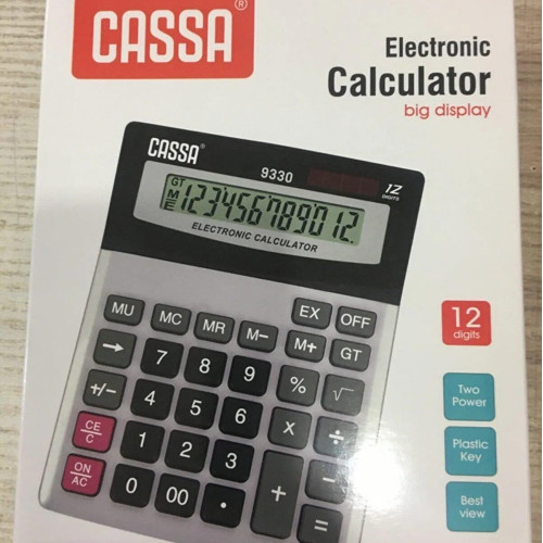 Cassa Hesap Makinesi Elektronik Masa Üstü 12 Haneli Hesap Makinası