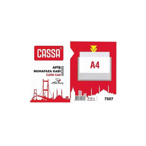 Cassa Tabela Poşeti (Afiş Muhafaza Kabı A4) 210x297 MM Şeffaf (1 Paket 10 Adet)