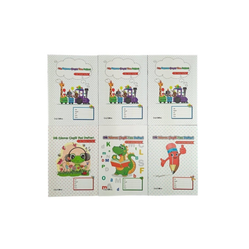 Çınar Güzel Yazı Defteri A5 Plastik Kapak Dik Çizgili 40 Yaprak (12 Adet)