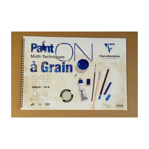 Claırefontaıne Resim Defteri Paınt-On A Graın Çizim Blok 15 YP 35x50 CM 200 GR PD966250