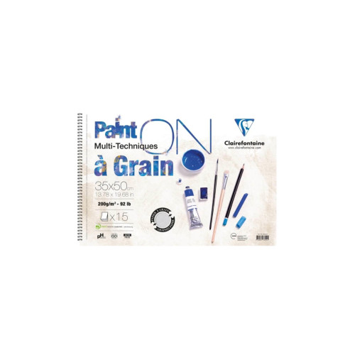 Claırefontaıne Resim Defteri Paınt-On A Graın Start Çizim Blok 15 YP 35x50 CM 160 GR PD966450