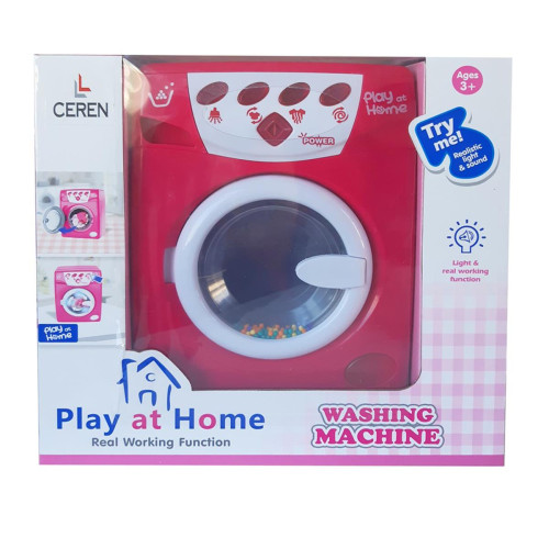 C Toys Işıklı Pilli ve Sesli Oyuncak Çamaşır Makinesi