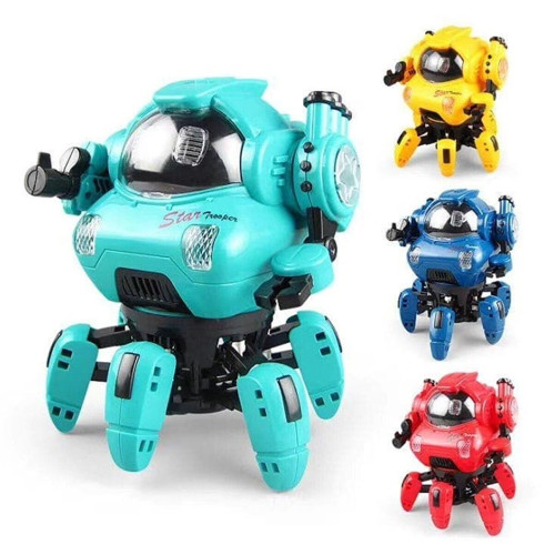 Ceren C-Toy Işıklı ve Sesli 360 Derece Dönebilen Yıldız Asker Robot (Karışık Renk 1 Adet)