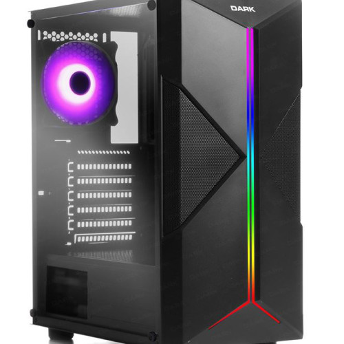 Dark X-FORCE 500W 80+, 3x Fan, ARGB LED Şeritli USB3.0 Full Akrilik Kasa