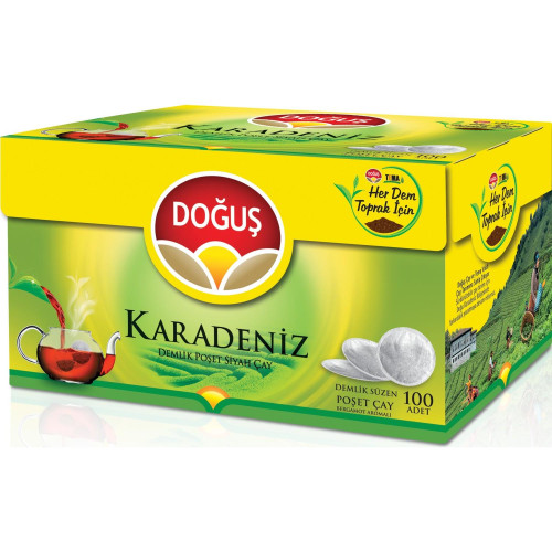 Doğuş Karadeniz Demlik Poşet Bergamot Aromalı Çay 100 x 3.2 Gram