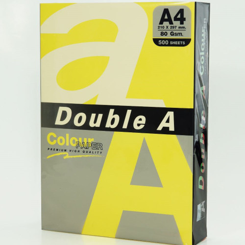 Double A Renkli Fotokobi Kağıdı 500 LÜ A4 80 GR Limon Sarısı