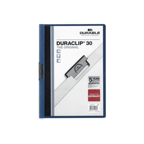 Durable Sıkıştırmalı Dosya DuraClip Ortadan Klipsli 30 Sayfa A4 Lacivert