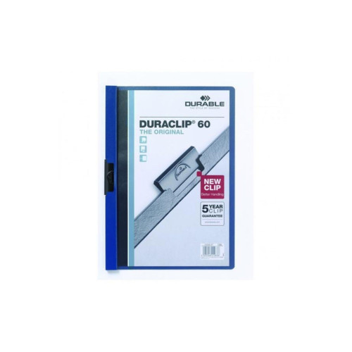 Durable Sıkıştırmalı Dosya DuraClip Ortadan Klipsli 60 SY A4 Lacivert 2209