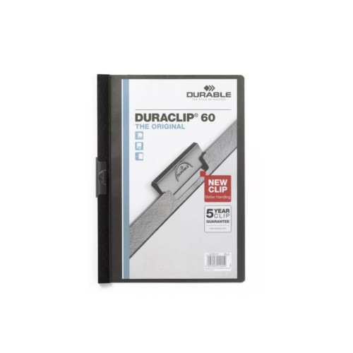 Durable Sıkıştırmalı Dosya DuraClip Ortadan Klipsli 60 Sayfa A4 Siyah 2209