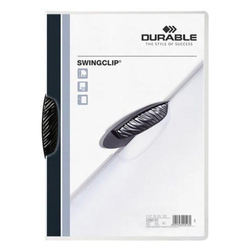 Durable Sıkıştırmalı Dosya SwingClip Ortadan Klipsli 30 SY A4 Siyah 2260