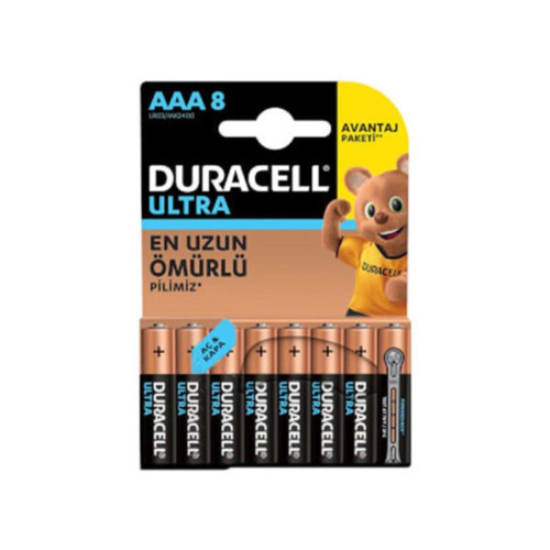 Duracell Aaa 8'li Avantajlı Paket Pil İnce Kalem Pil 8 Li Paket