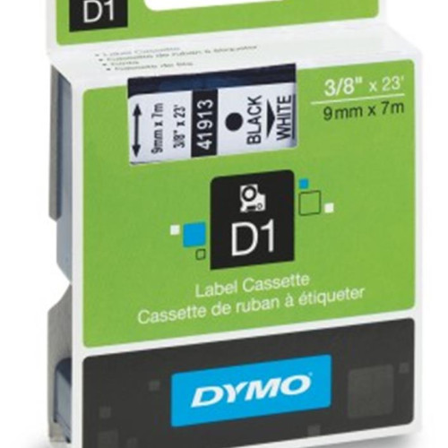 DYMO S0720670 D1 Yedek Şerit, 9 mm x 7 mt, Şeffaf- Siyah (40910)