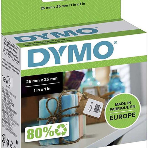 DYMO S0929120 LW Çok Amaçlı Kare Etiket,750 etiket-pk, 25x 25 mm