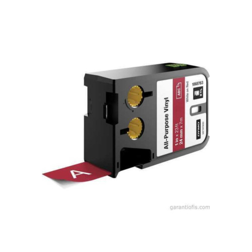 Dymo XTL Çok Amaçlı Vinil 24 mm x 7 metre Kırmızı/Beyaz 1868763