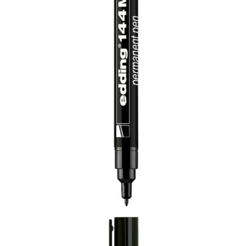 Edding Çok Amaçlı Asetat Kalemi 144 M - Permanent Kalem 1.0mm Siyah (10 Lu Paket)