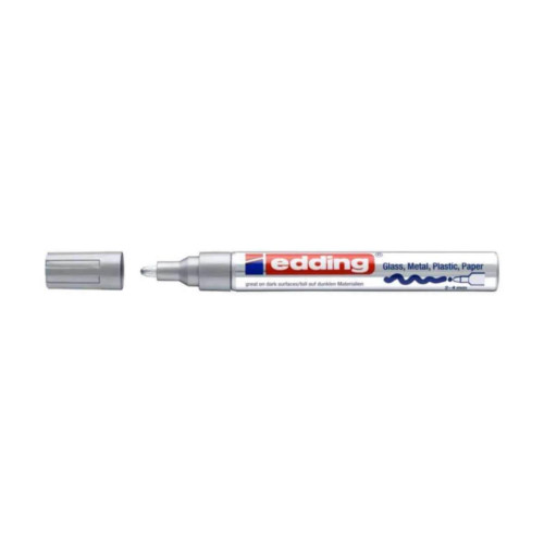 Edding Markör Boya Dekor 2-4 MM Yuvarlak Uçlu Gümüş 750 (10 Lu Paket)