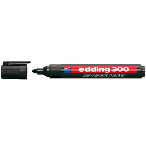 Edding Markör Permanent Yuvarlak Uçlu 1.5-3 MM Siyah 300 ( 1 Paket 10 Adet)
