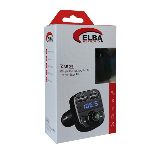 Elba Car X8 2 Usb Wireless Bluetooth Fm Transmitter Kit