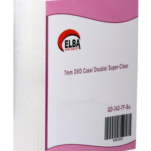 Elba 2 Li Parlak Şeffaf 7mm Dvd Kutusu 10 Adet