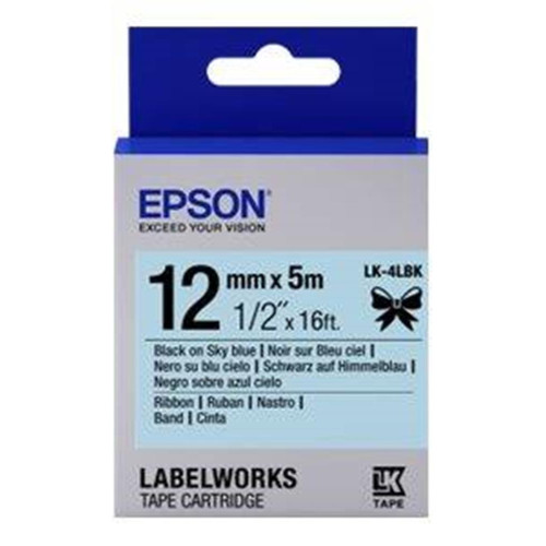 Epson LK-4YBF Flour Sarı Üzeri Siyah 12MM 9Metre Etiket