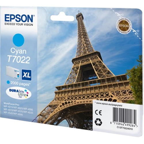 Epson T7022 Cyan Mavi 2.000 Sayfa Mürekkep Kartuş T70224010