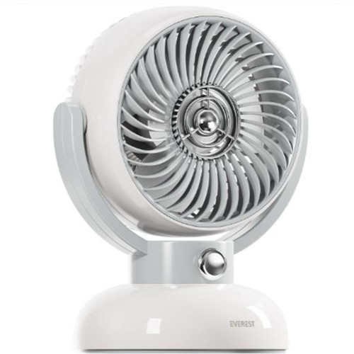 Everest EFN12 Krem 1200mAh 3 Hız Kademe Led Işıklı Retro Masaüstü Usb Fan