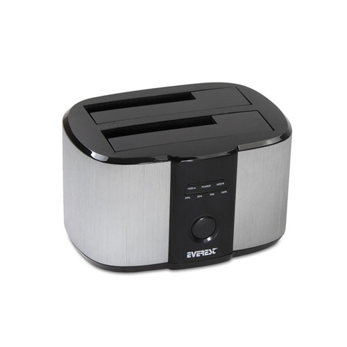 Everest 2.5"-3.5" İkili USB3.0 SATA III 6Gbps 4TB-6TB-8TB Docking Harddisk Kutusu