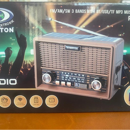 Everton Bluetooth Fm-Usb-Tf-Aux Şarjlı Nostaljik Radyo