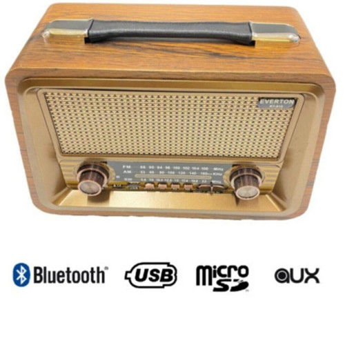 Everton Fm-Usb-Tf-Aux Nostaljik Radyo Müzik Kutusu