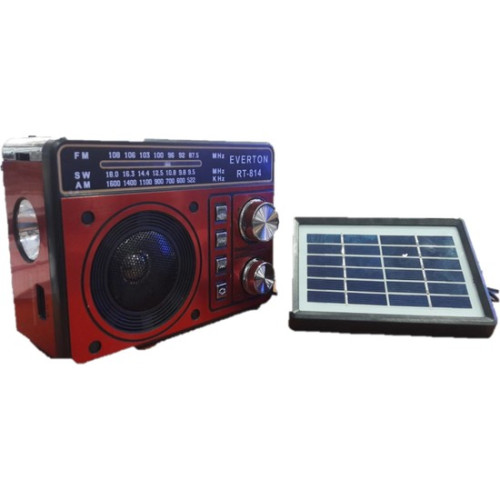 Everton Solar Panelli Müzik Kutusu FM Radyo Usb Sd Hafıza Kart Aux ve Mp3 Player