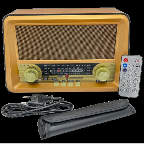 Everton Bluetooth-USB-SD-FM Kumandalı Nostaljik Radyo