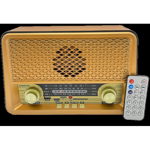 Everton Bluetooth-USB-SD-FM Kumandalı Nostaljik Radyo