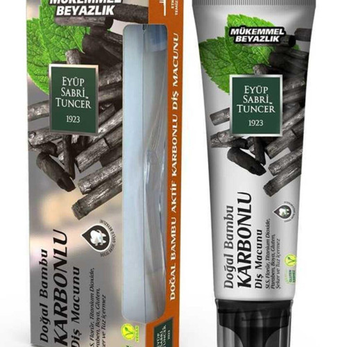 Eyüp Sabri Tuncer Doğal Aktif Bambu Karbonlu Diş Macunu 75 ml Mükemmel Beyazlık