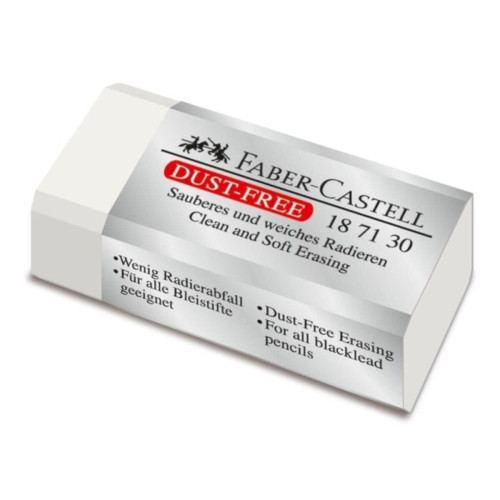 Faber-Castell Öğrenci Silgisi Dust Free 30 LU Beyaz (30 Lu Kutu)