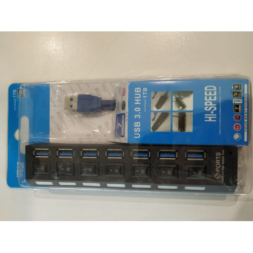 Gabble 7 Port USB 3.0 Çoklayıcı Anahtarlı