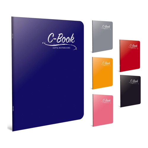 Gıpta C Book Dikişli Plastik Kapak Defter A4 40 Yaprak Çizgili Okul Defteri (12 Li Paket)