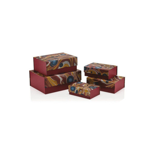 Gıpta Hediye Kutusu Burgundy Bordo Magnet 5 Lİ BX4631