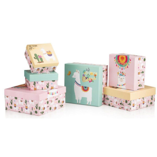 Gıpta Hediye Kutusu LLama Kare 6 Lı BX9315F