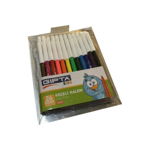 Gıpta Keçeli Boya Kalemi Pvc Çantalı 24 Renk K4020