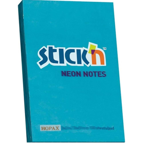Gıpta Stickn 76 X 51 mm Neon Mavi 100 Yaprak Yapışkanlı Not Kağıdı