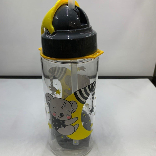 Gıpta Third Tritan Desenli Pipetli Matara 500 Ml (Karışık Renk 1 Adet)