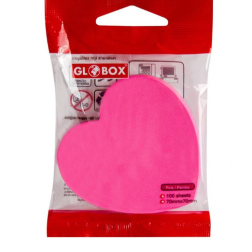 Globox Yapışkanlı Not Kağıdı Neon Kalpli 2930
