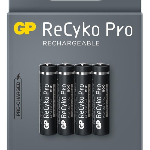 GP AAA 800 mAh Şarjlı İnce Kalem Pil 4 Lü Paket Recyko Şarjlı Pil