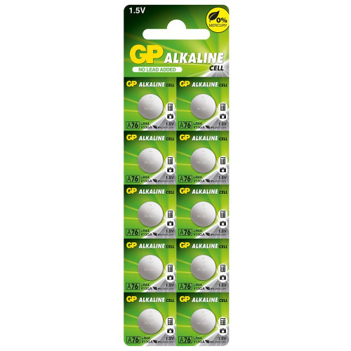GP LR44 Alkalin Düğme Pil 10'lu Paket
