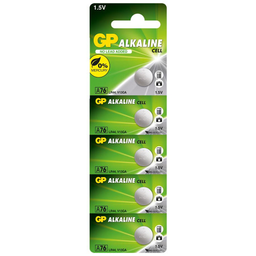 GP GPA76-C5 LR44 Alkalin Düğme Pil 5'li Paket