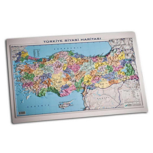 Gürbüz Kabartma Türkiye Haritası Siyasi 35 x 50 cm