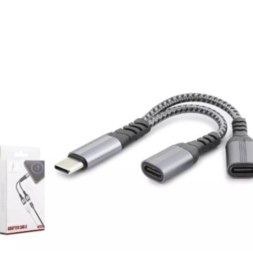Hadron Gj-017 Type-C To 2-Type-C F Kablo Car Şarj 100W Siyah