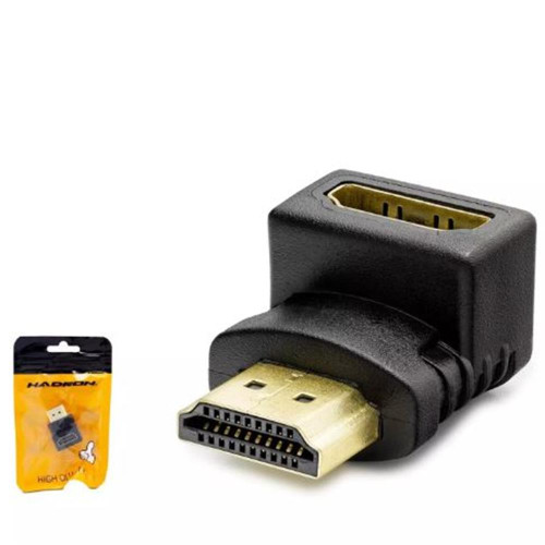 HADRON HDX1258 HDMI (M) TO HDMI (F) ADAPTÖR L TİP SİYAH